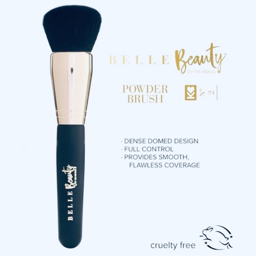 Belle Beauty By Kim Gravel, Powder Brush, Black & Gold #2